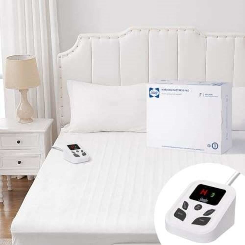 Sealy Heated Mattress Pad Full Size with 10 Heated Settings | Electric Matt